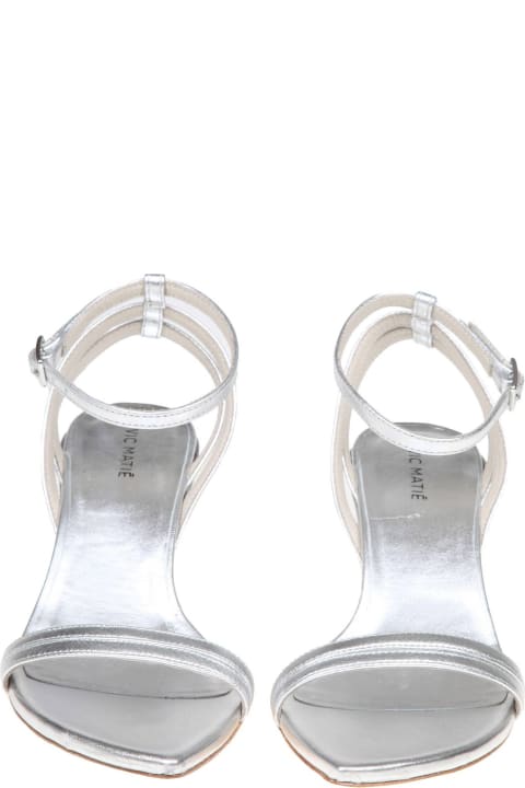 Vic Matié Sandals for Women Vic Matié ' Sandal In Silver Color Laminated Leather