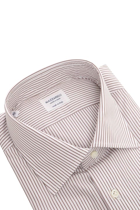 Mazzarelli قمصان لـ القسم الرجالي Mazzarelli Striped Cotton Shirt