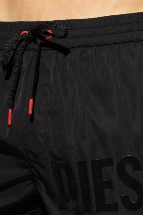 Diesel Pants for Men Diesel Bmbx-mario-34 Logo Printed Swim Shorts