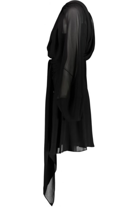 Maison Margiela for Women Maison Margiela Long-sleeved Mini Dress In Chiffon Silk