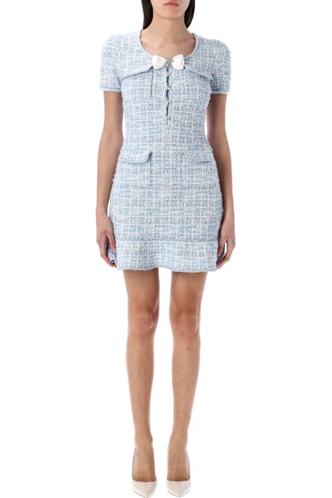 Homeware self-portrait Check Knit Mini Dress
