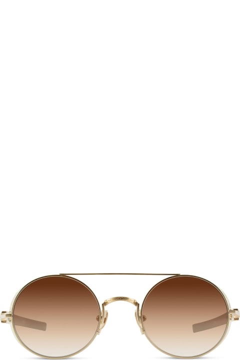 Ultimate Sunglasses Guide ل القسم الرجالي Matsuda M3128 - Brushed Gold / Black Sunglasses