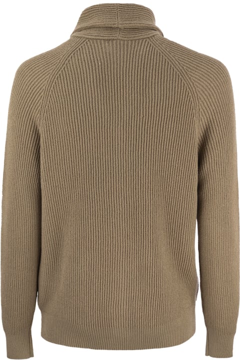 Sweaters for Men Brunello Cucinelli Pure Cotton Ribbed Cardigan With Metal Button Fastening