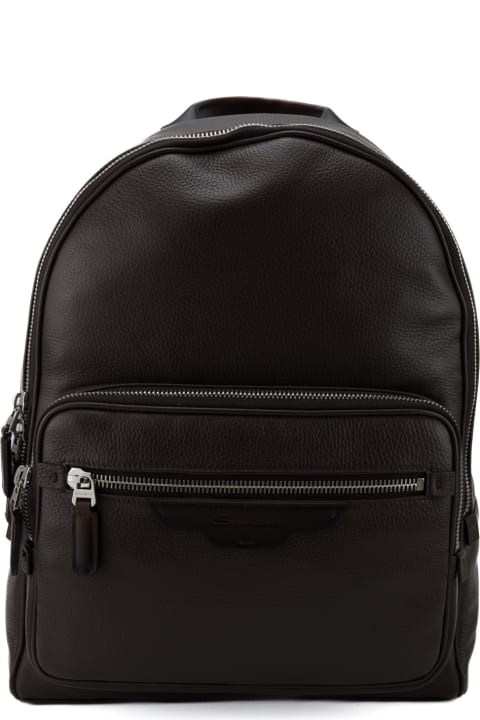 メンズ Santoniのバックパック Santoni Entry Level Backpack In Brown Leather