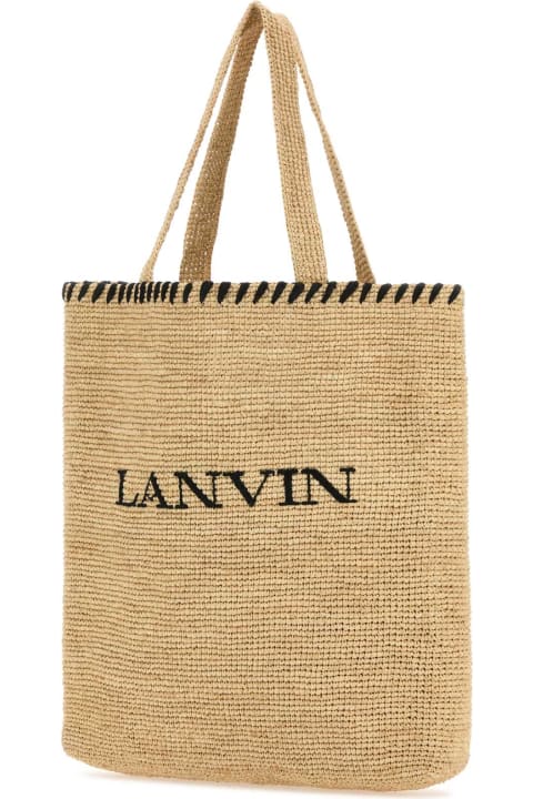 ウィメンズ新着アイテム Lanvin Beige Raffia Shopping Bag