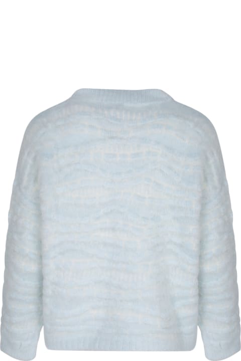 Bonsai Sweaters for Men Bonsai 3d Mohair Light Blue Sweater