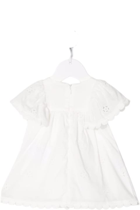 Chloé Baby Girl's White Cotton Dress With Embroidery
