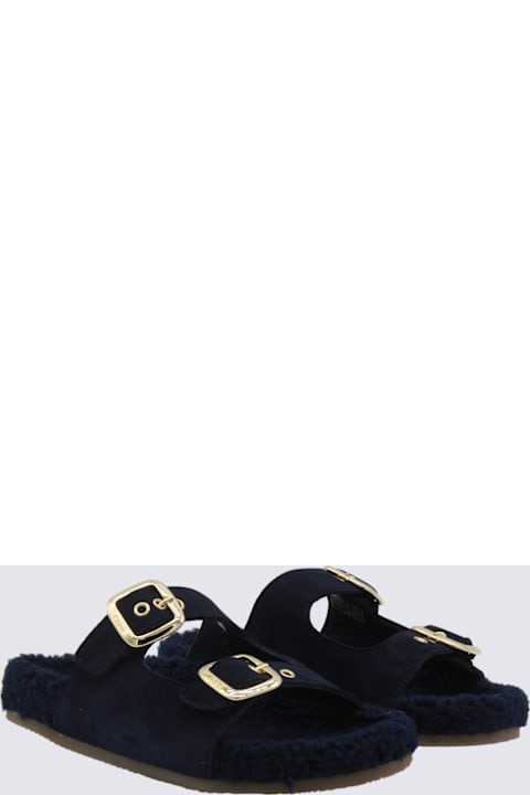 Homeware Chloé Blue Leather Sandals