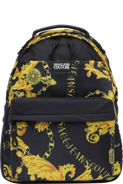 Versace Jeans Couture Men Versace Jeans Couture Chain Couture Nylon Print Backpack