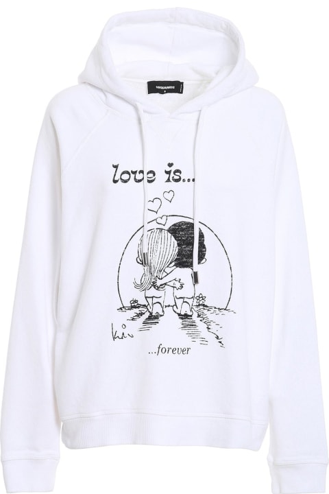 Dsquared2 for Men Dsquared2 Love Is Forever Print Sweatshirt