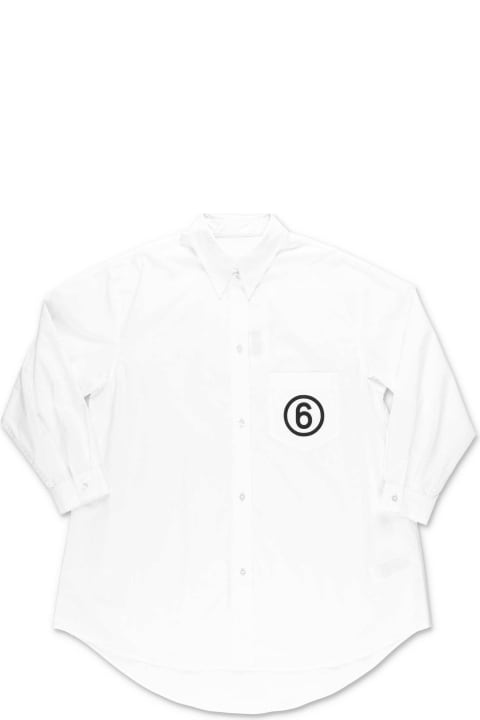 Shirts for Boys Maison Margiela Logo Print Shirt