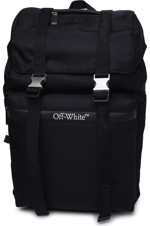メンズ Off-Whiteのバッグ Off-White Black Fabric Backpack