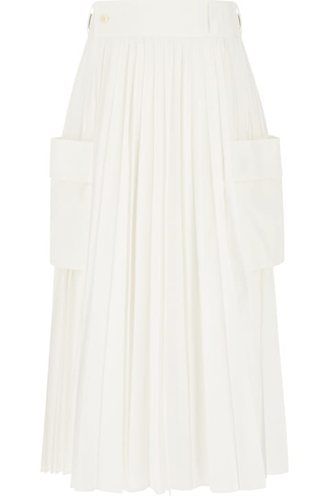 Sacai Skirts for Women Sacai White Cotton Skirt