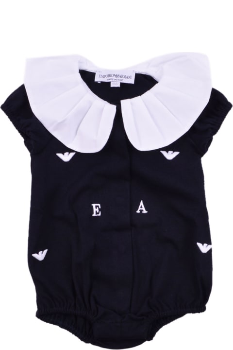 Romper With Embroidered Logo