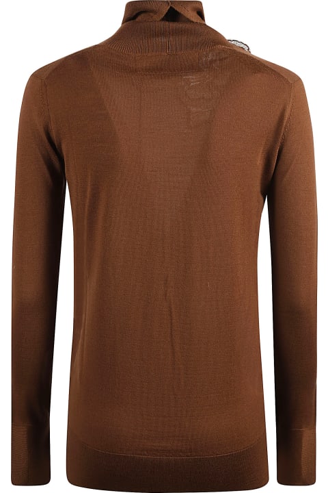 Ermanno Scervino سترات لـ السيدات Ermanno Scervino Laced Turtleneck Sweater