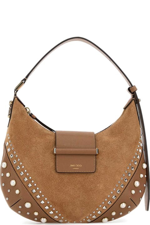 Homeware Jimmy Choo Biscuit Suede Bar Shoulder Bag