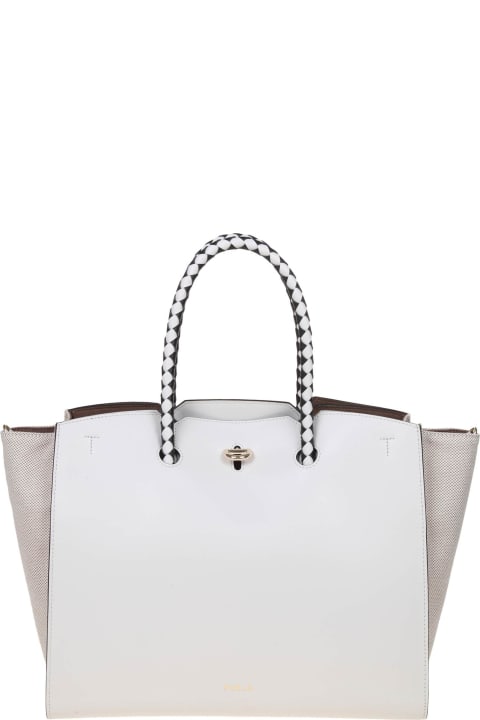 Fashion for Women Furla Shopping Genesi L Tote In Leather And Fabric