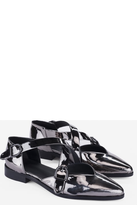 Homeware CB Made in Italy Silver Fabric Flats Croce