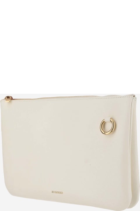 Homeware Jil Sander Leather Shoulder Bag With Logo