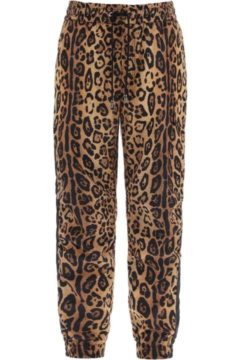 Dolce & Gabbana Fleeces & Tracksuits for Men Dolce & Gabbana Leopard Printed Drawstring Pants