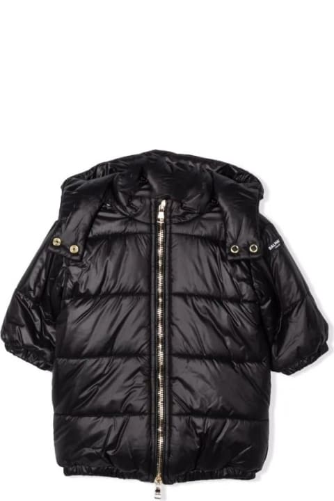 Coats & Jackets for Baby Girls Balmain Hooded Down Jacket