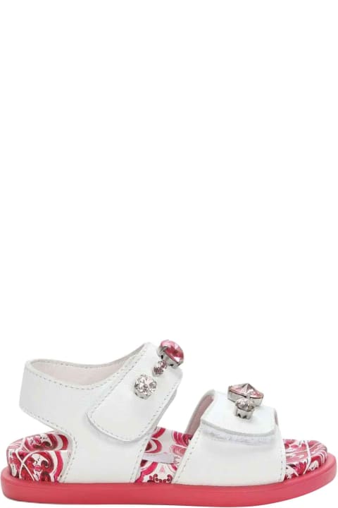 Dolce & Gabbana Shoes for Girls Dolce & Gabbana White/fuchsia Sandals Girl Dolce&gabbana Kids
