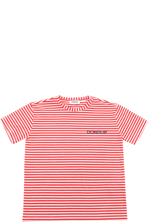 Dondup for Kids Dondup White And Red Striped T-shirt