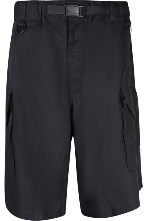 Y-3 Pants for Men Y-3 Buckle-waist Twill Cargo Shorts