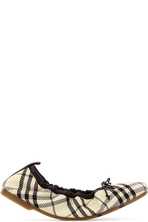 Burberry Embroidered Fabric Ballerinas