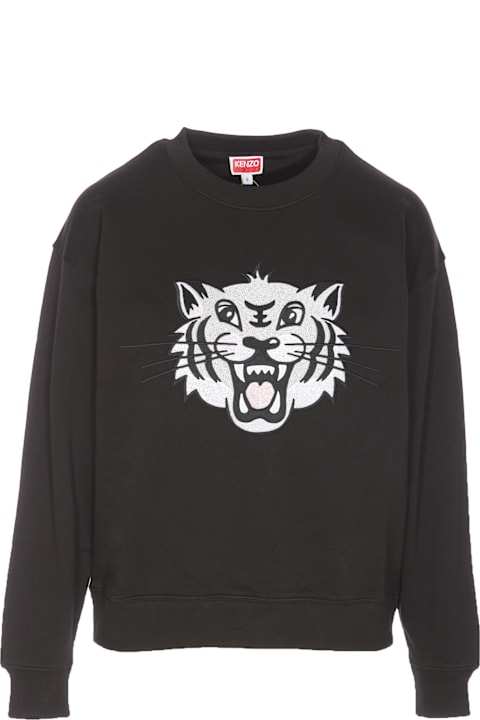 Kenzo لـ Women Kenzo Happy Tiger Embroidered Sweatshirt