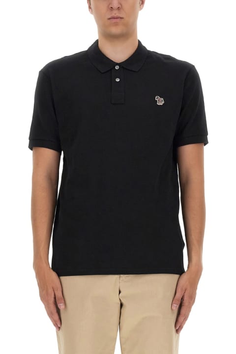 PS by Paul Smith Topwear for Men PS by Paul Smith Polo Shirt With Zebra Patch