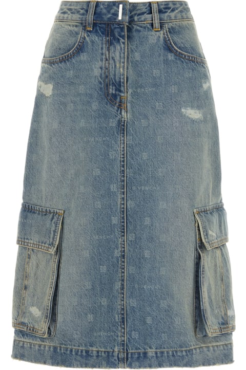 Homeware Givenchy 4g Denim Skirt
