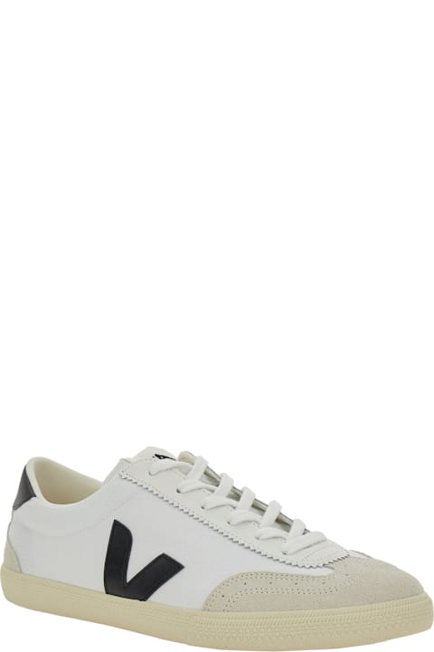 أدوات منزلية Veja 'v-10' White Sneakers With Side Logo Application In Leather Unisex