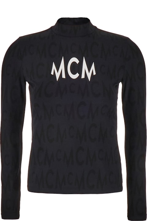 MCM سترات لـ السيدات MCM Black Stretch Nylon Top