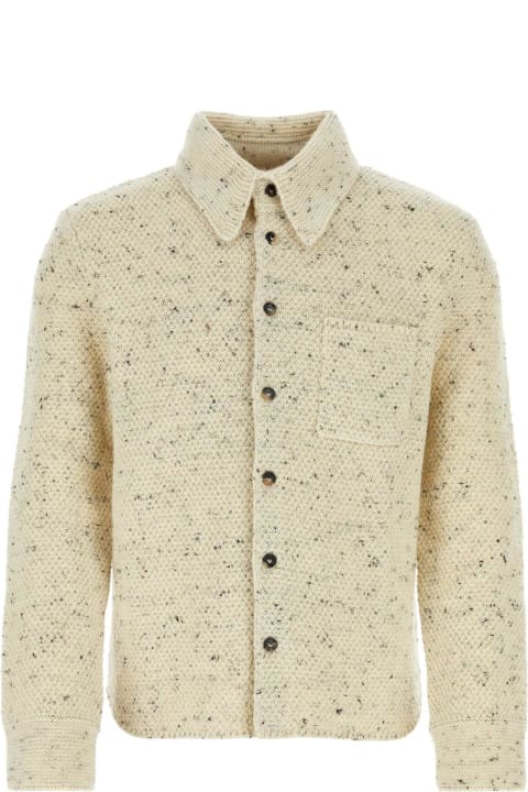 Melange Sand Wool Blend Shirt