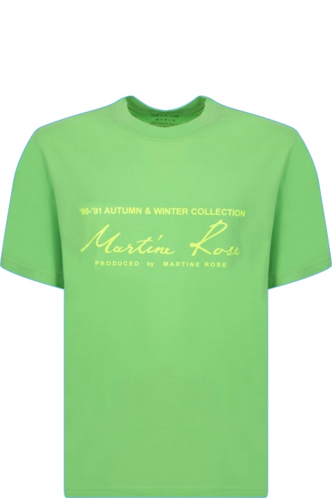 Martine Rose for Men Martine Rose Front Logo Lime Green T-shirt