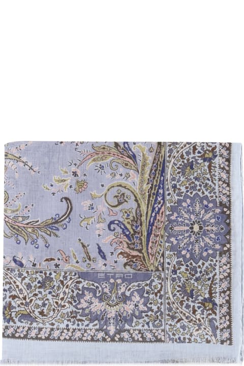 Scarves for Men Etro Paisley Scarf In Cashmere Blend