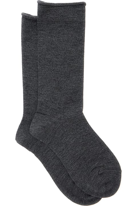 Underwear & Nightwear for Women Brunello Cucinelli Grey High Socks In Cashmere Woman