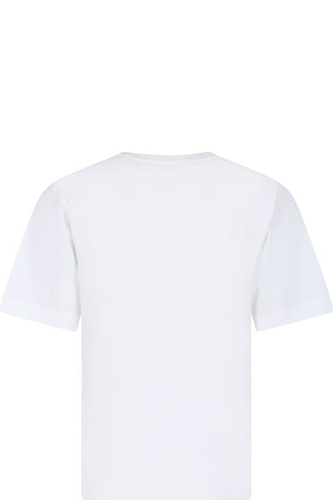 Moschino T-Shirts & Polo Shirts for Boys Moschino White T-shirt For Boy With Teddy Bear And Logo