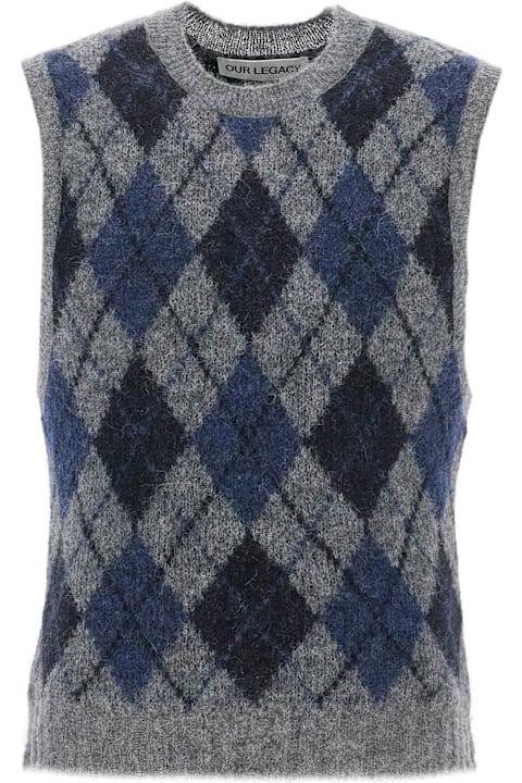 Our Legacy Sweaters for Men Our Legacy Soft Duke Argyle Formal Knit Vest