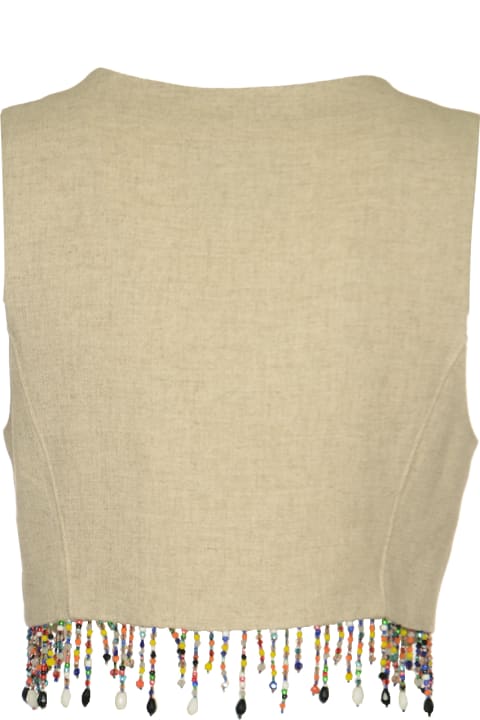 MSGM Coats & Jackets for Women MSGM Fringed Hem Vest