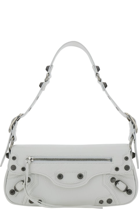 Fashion for Women Balenciaga 'le Cagole Xs' White Shoulder Bag With Front Flap In Leather Woman