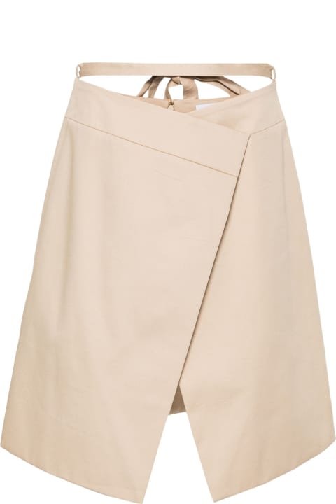 Skirts for Women Patou Light Beige Cotton Skirt