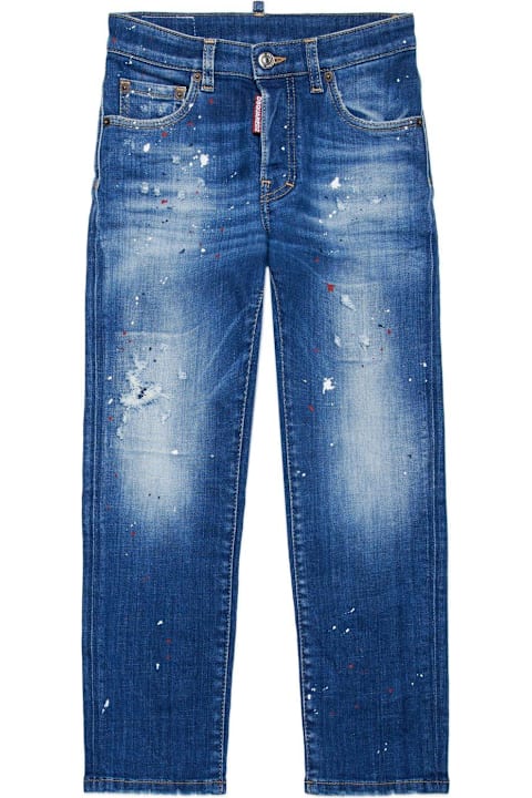 Fashion for Boys Dsquared2 Distressed Straight-leg Jeans