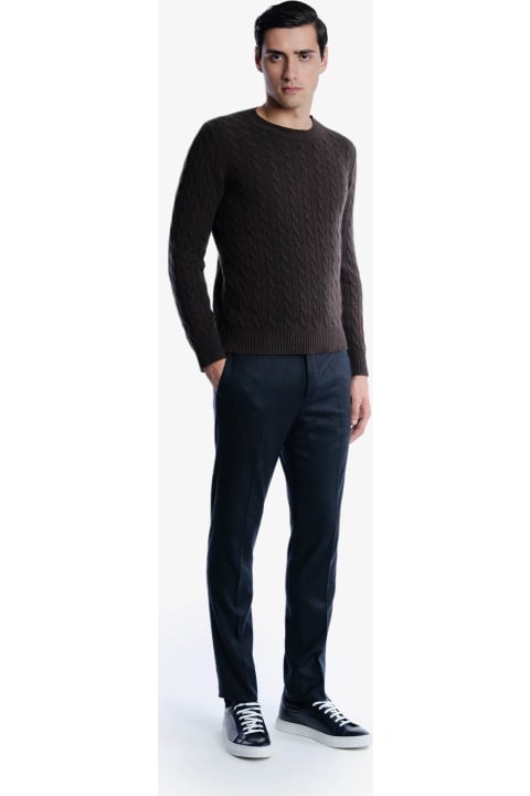 メンズ Larusmianiのニットウェア Larusmiani Cable Knit Sweater 'col Du Pillon' Sweater