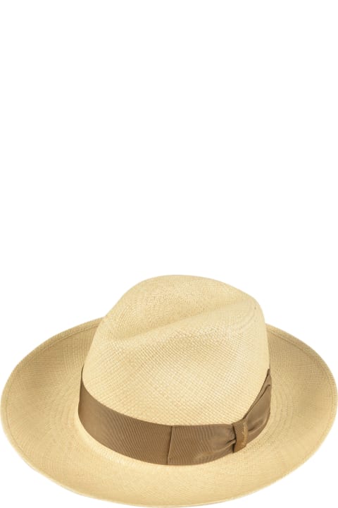 Fashion for Men Borsalino Woven Round Hat
