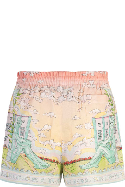 Casablanca سراويل طويلة وقصيرة لـ السيدات Casablanca Vase Linen Shorts