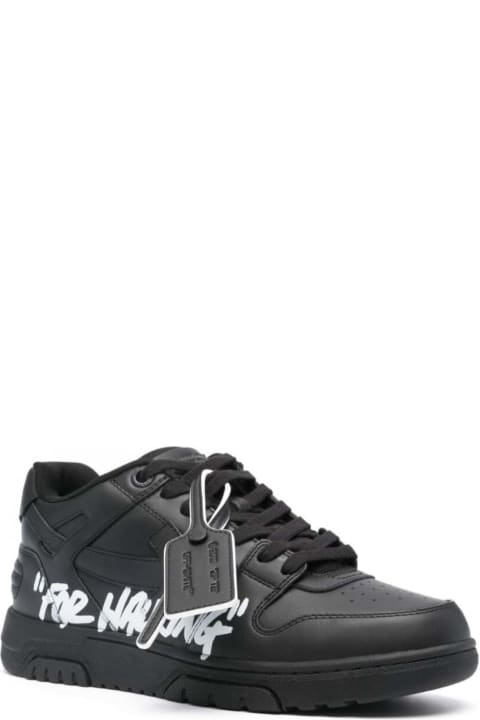 Shoes for Men Off-White 'out Of Office' White Low Top Sneakers With Arrow Patch In Leather Man