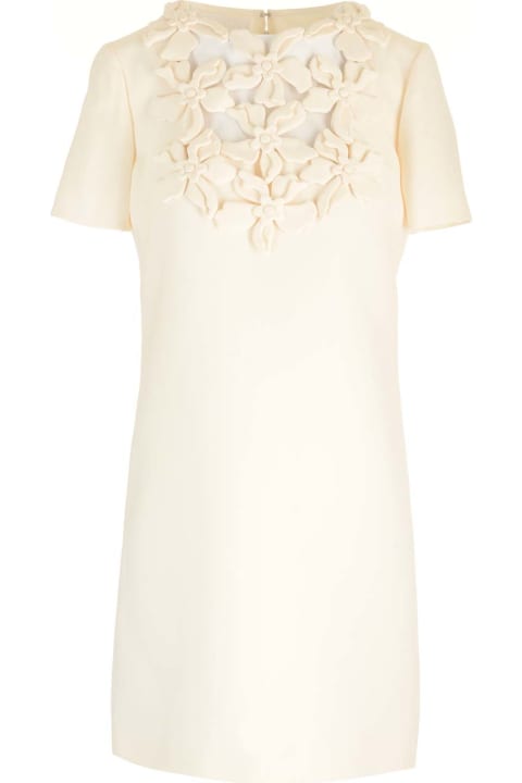 Valentino Dresses for Women Valentino 'hibiscus' Embroidery Mini Dress
