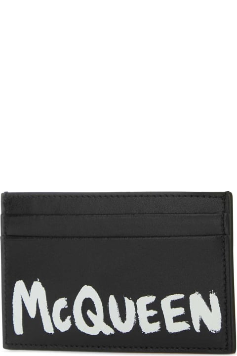 Alexander McQueen Accessories for Men Alexander McQueen Black Leather Card Holder
